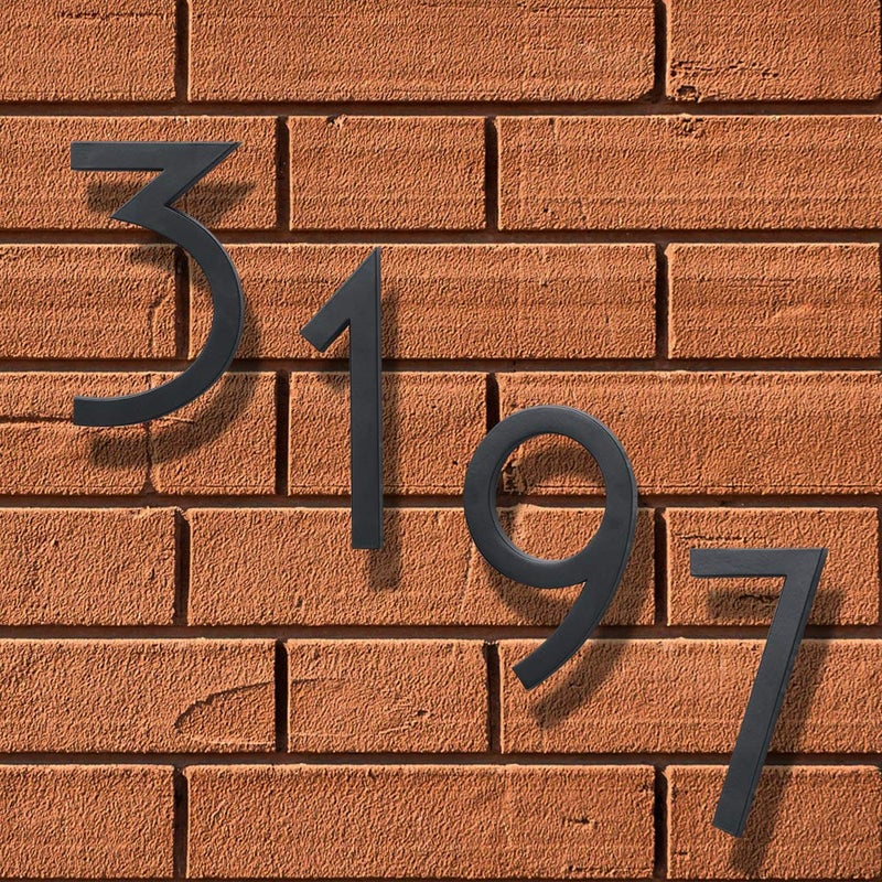 Hy-Ko Floating Mount House Numbers, Modern Raised Metal House Numbers for Outside, Durable Convenient Marking for Home Address with Included Mounting Hardware for Simple Installation - Image 4